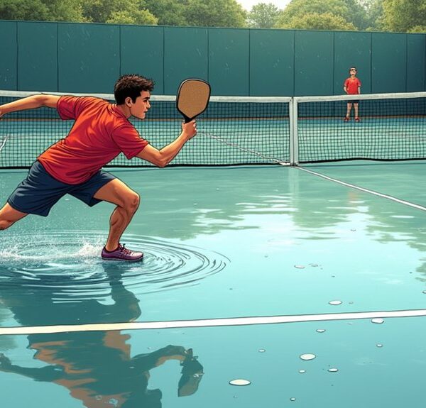 avoid wet pickleball courts