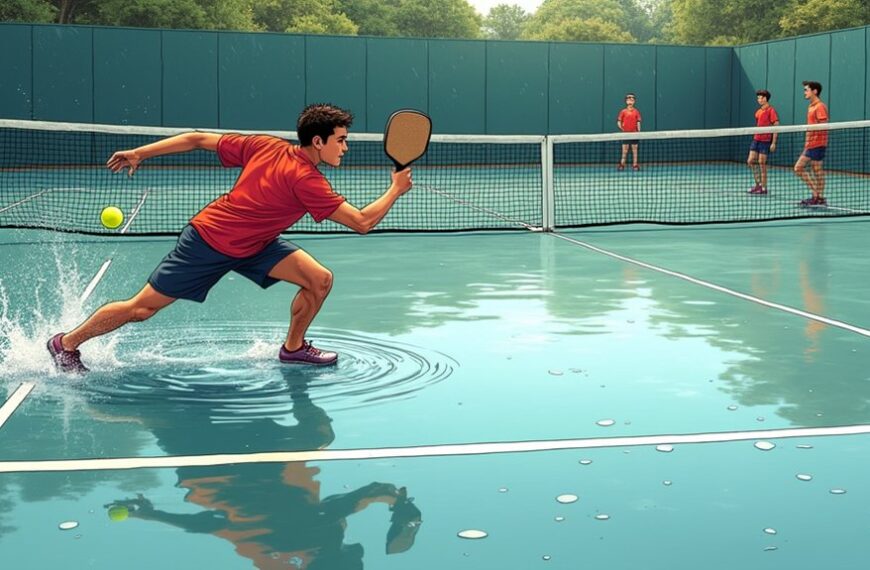 avoid wet pickleball courts