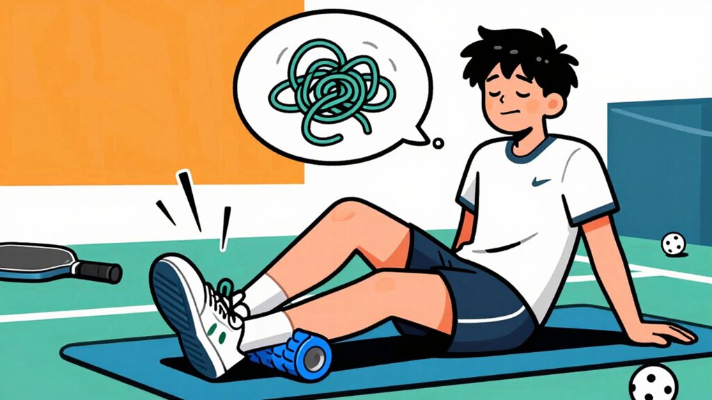 foam rolling post pickleball recovery