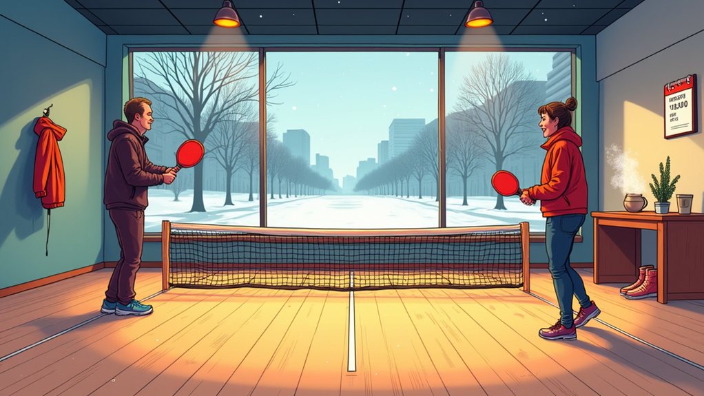 indoor pickleball winter courts
