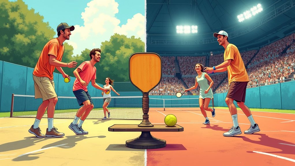pickleball game vs sport