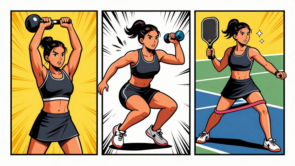 three sessions weekly strength