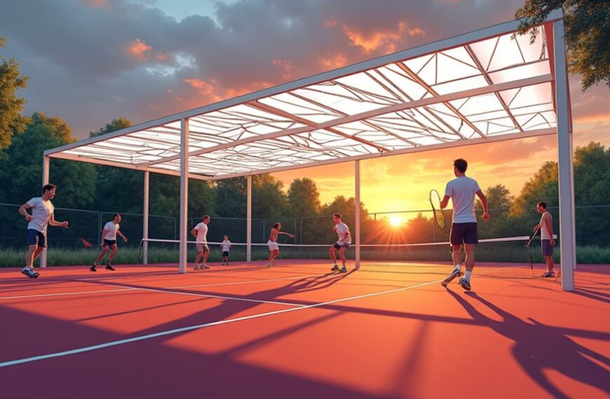 canopy covered padel courts