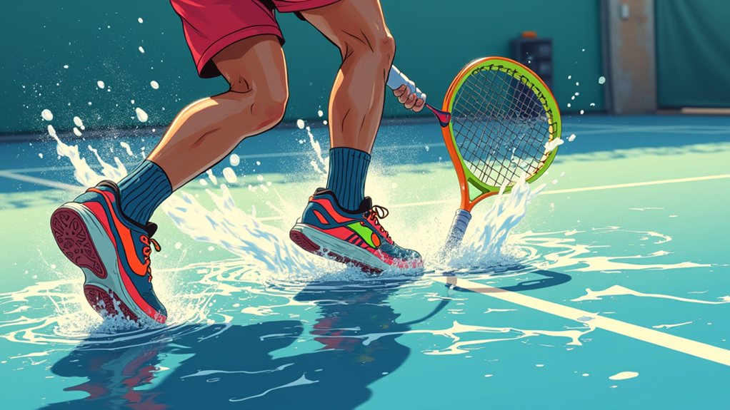 dangerous slick padel court conditions