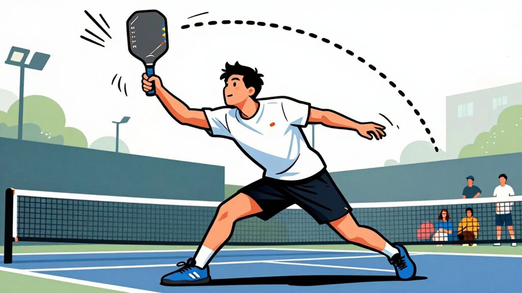 finish swing across hip