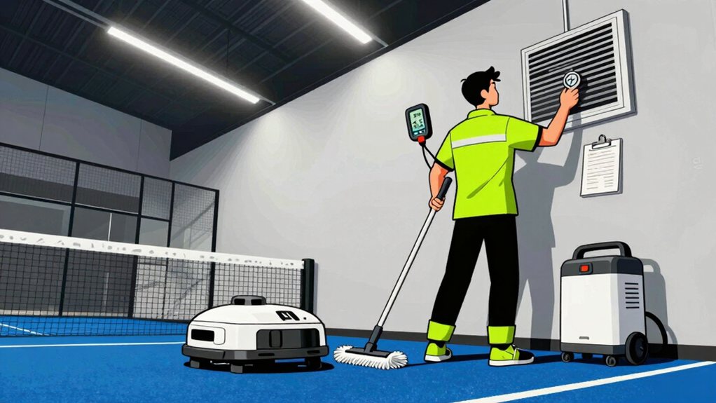 indoor padel court maintenance