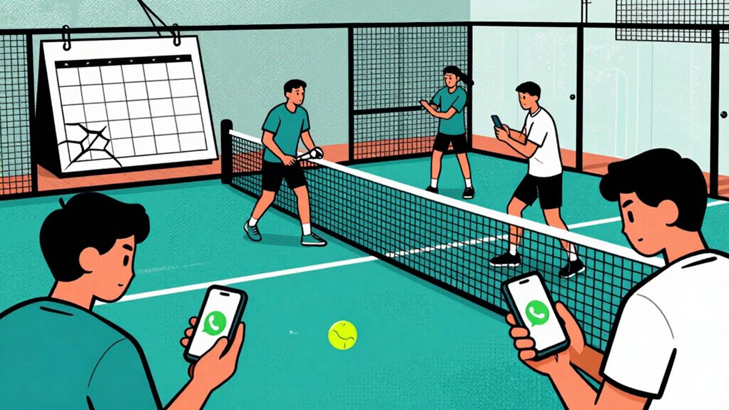 instant padel whatsapp coordination