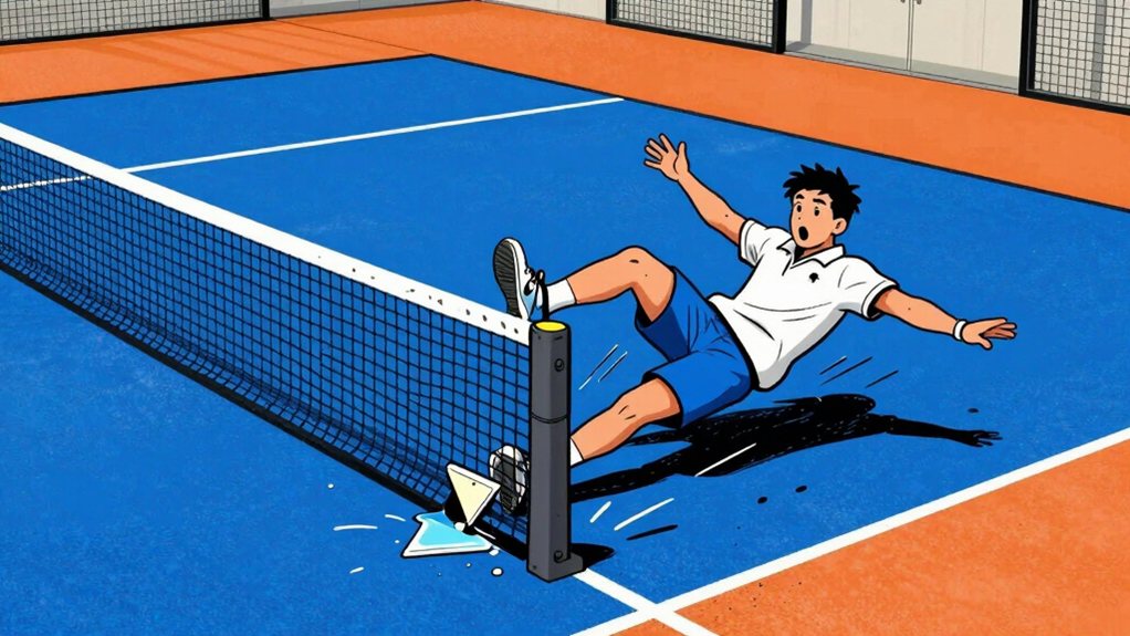 loose net anchors trip hazards