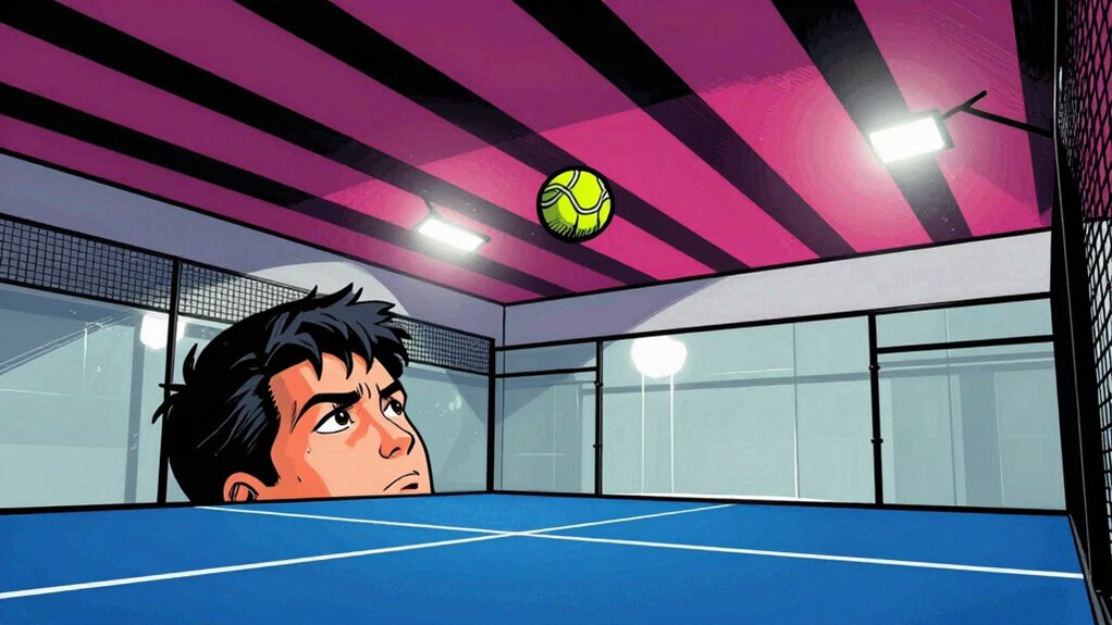low ceiling padel lighting issues