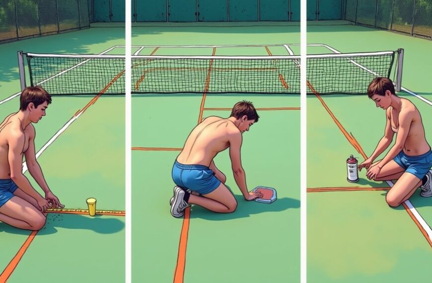 mark pickleball lines on tennis