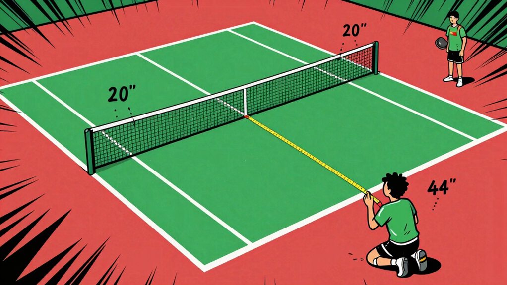 measure 20x44 court accurately