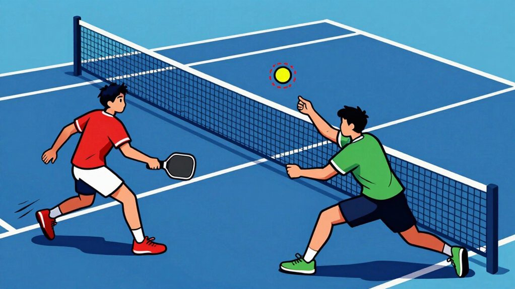 non line pickleball faults