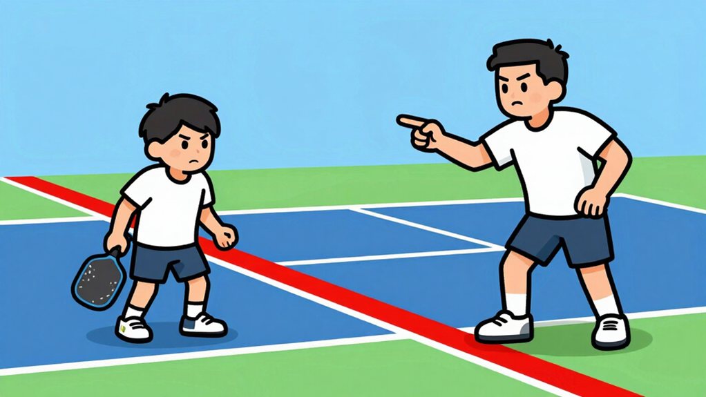 non volley zone fault rules
