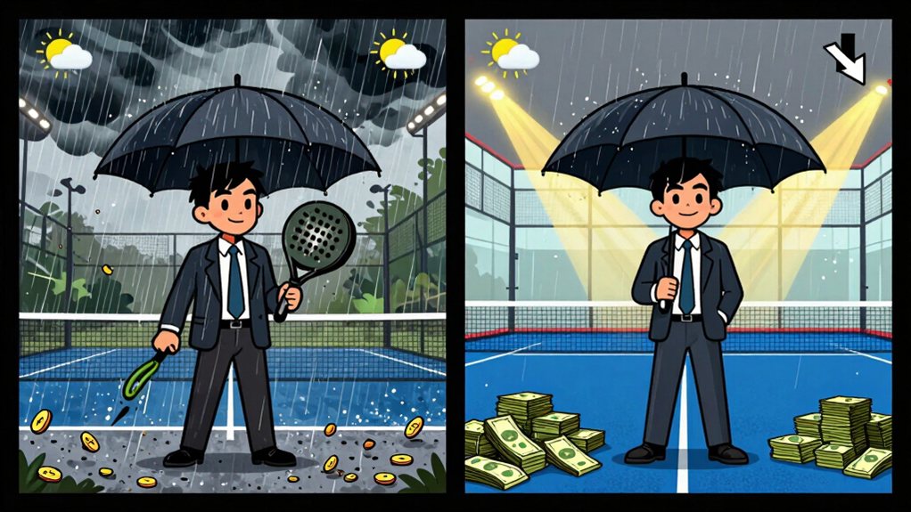 outdoor court revenue volatility