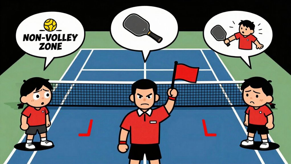 pickleball faults and rules