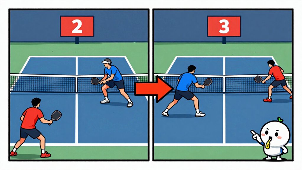 serve even right odd left