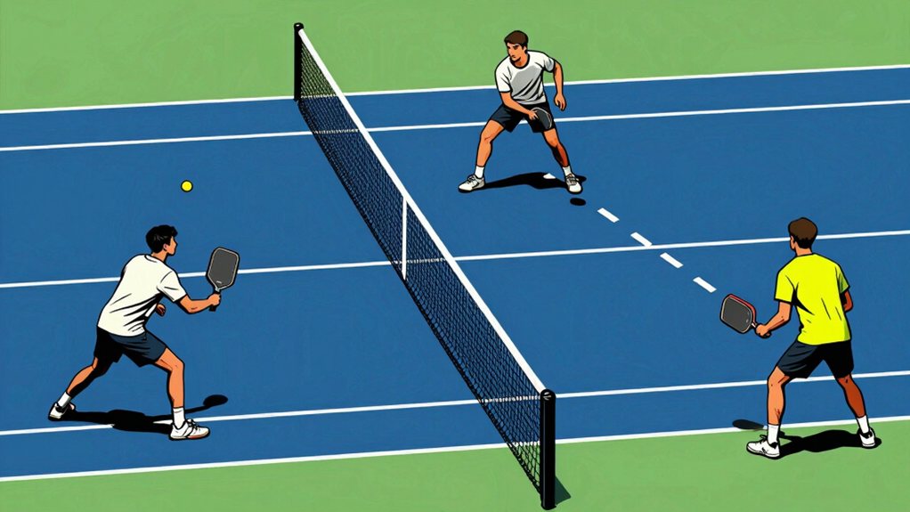 singles vs doubles non volley positioning