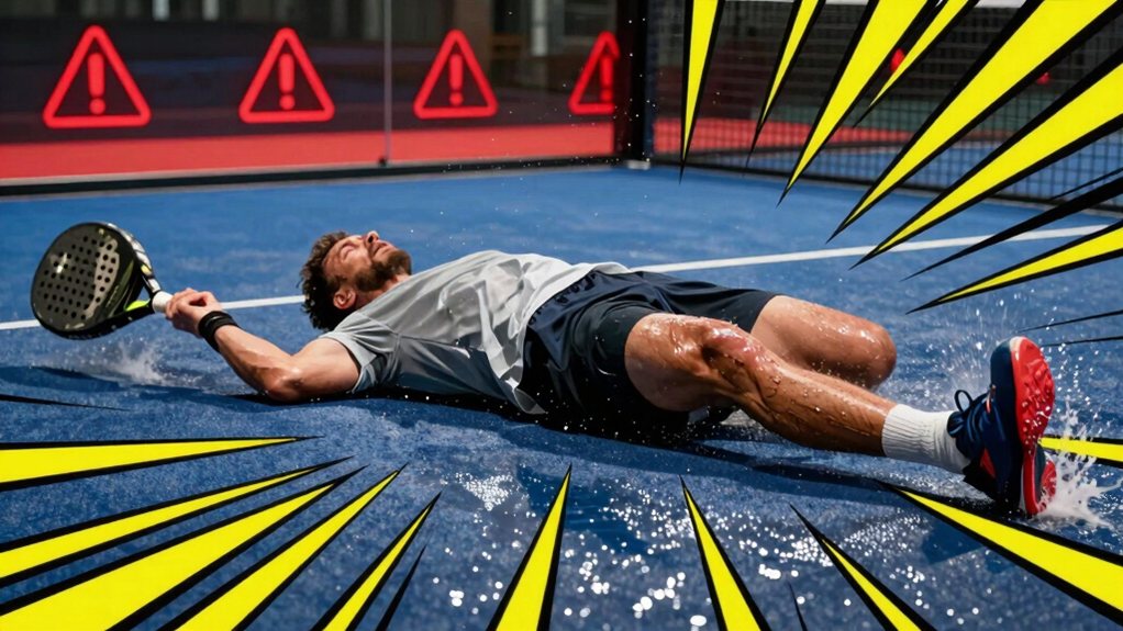 slippery court overstrains body