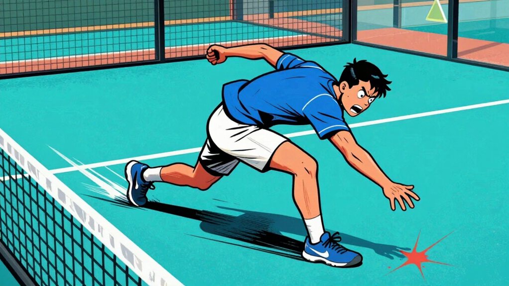 slippery padel causes ankle knees