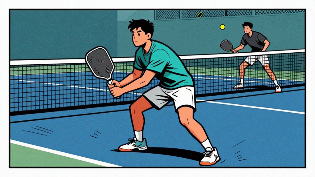 stay behind non volley line